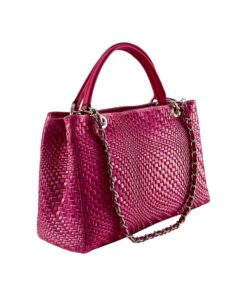 geanta piele naturală damă ciclame