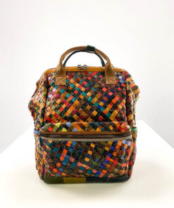 rucsac damă din piele naturală mozaic,