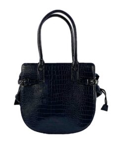 Geantă lăcuită de umăr Angelina în culoare bleumarin