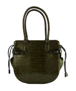 Geantă lăcuită de umăr Angelina în culoare kaki