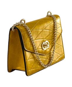 geanta galbenă mică de umăr cu lanț
