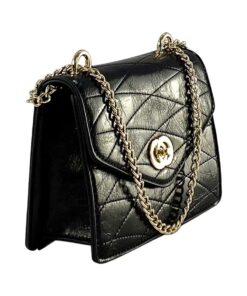 geanta neagră mică de umăr cu lanț