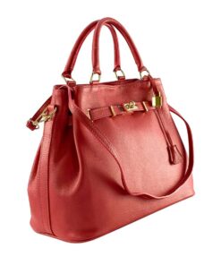 geanta de damă corai din piele naturală mare