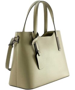 geanta gri damă piele naturală cearată