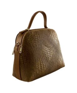 Geantă de birou maro Alma din piele naturală