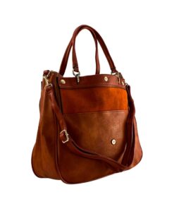 geanta damă mare portocalie piele ecologică