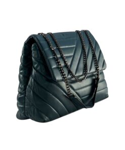 geanta damă casual albastră din piele eco cu lanț