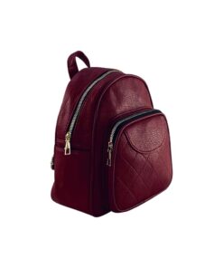 mini rucsac damă roșu din piele ecologică