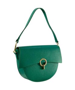 geanta piele saddle turcoaz