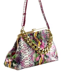 Geantă roz animal print