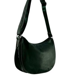 Geantă casual verde, accesibilă și plină de prospețime, 2 compartimente, baretă reglabilă, 24x33x13 cm.