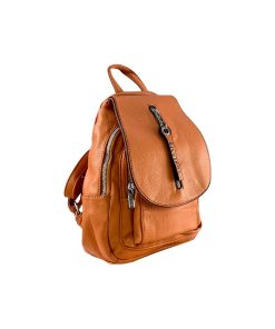 Adaugă un strop de culoare vie în garderoba ta cu Rucsacul Portocaliu pentru Damă din Piele Ecologică - Un Accesoriu Vesel și Plin de Energie.